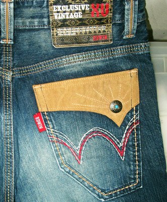 *HOT JAPAN Men's EDWIN XV @ E556 RELAXED BOOTCUT VELVET Pcks Denim Jeans 34 x 29