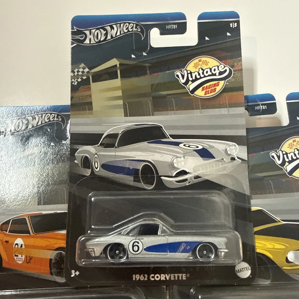 NEW Hot Wheels VINTAGE RACING CLUB 2024 Mix 2 - 5 Pack Set Die-Cast 1:64 Scale - Image 2 of 4