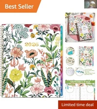 2026 Colorful Weekly & Monthly Planner, 8.5" x 11", Twin-Wire Binding & Notes