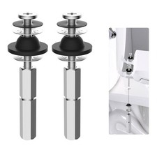 2 PCS Universal Toilet Seat Bolts Kit, Heavy Duty Stainless Steel Toilet Bolt...