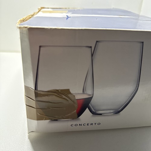 Luminarc Concerto 19oz Stemless Wine Glasses, Set of 6 New Made In USA - Picture 9 of 9