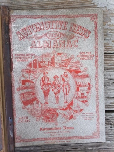 Vintage Bound Volume 1939 Automotive News Almanac