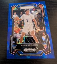 2024-25 Panini Prizm Draft Picks Blue Ice Prizm /99 Reece Beekman #83 Rookie RC