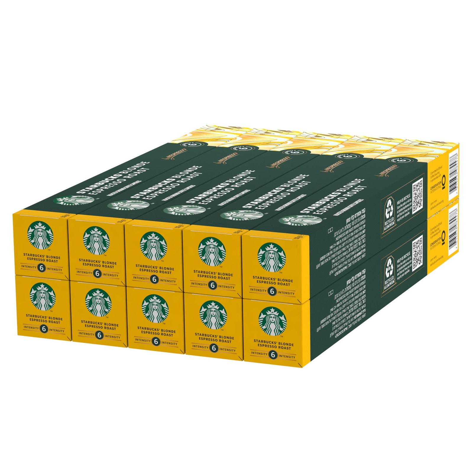 STARBUCKS Blonde Espresso Roast by Nespresso, Blonde Roast, Coffee Capsules 10 x 10 (100 Capsules) - Image 3