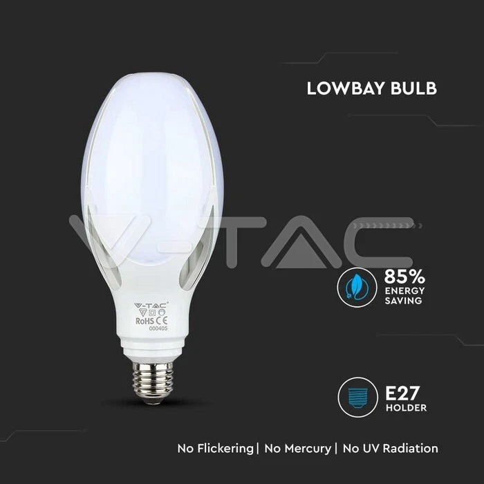 LAMPADINA LED E27 36W OLIVE LAMP SMD CHIP SAMSUNG - SKU 21284 / 21285 - Immagine 3 di 4