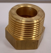 Brass Straight Adapter 3/4" BSPT Female x 1" NPT Male
