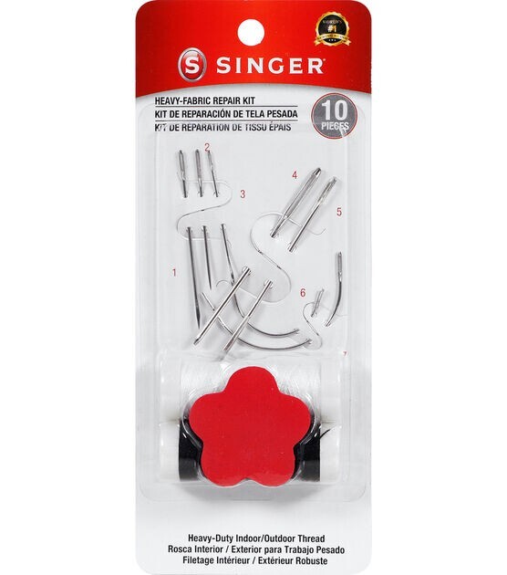 Heavy - Fabric Repair Hand Sewing Needles Kit (with Threads) by Singer®