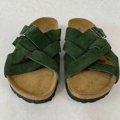 Birkenstock New with Box Lugano Mountain View Green Suede Soft FB N Select Size
