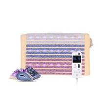 HealthyLine Rainbow Chakra Heated Pillow Bolster for Meditation and Neck Relief