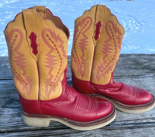 Lucchese 2000 cowboy boots red 