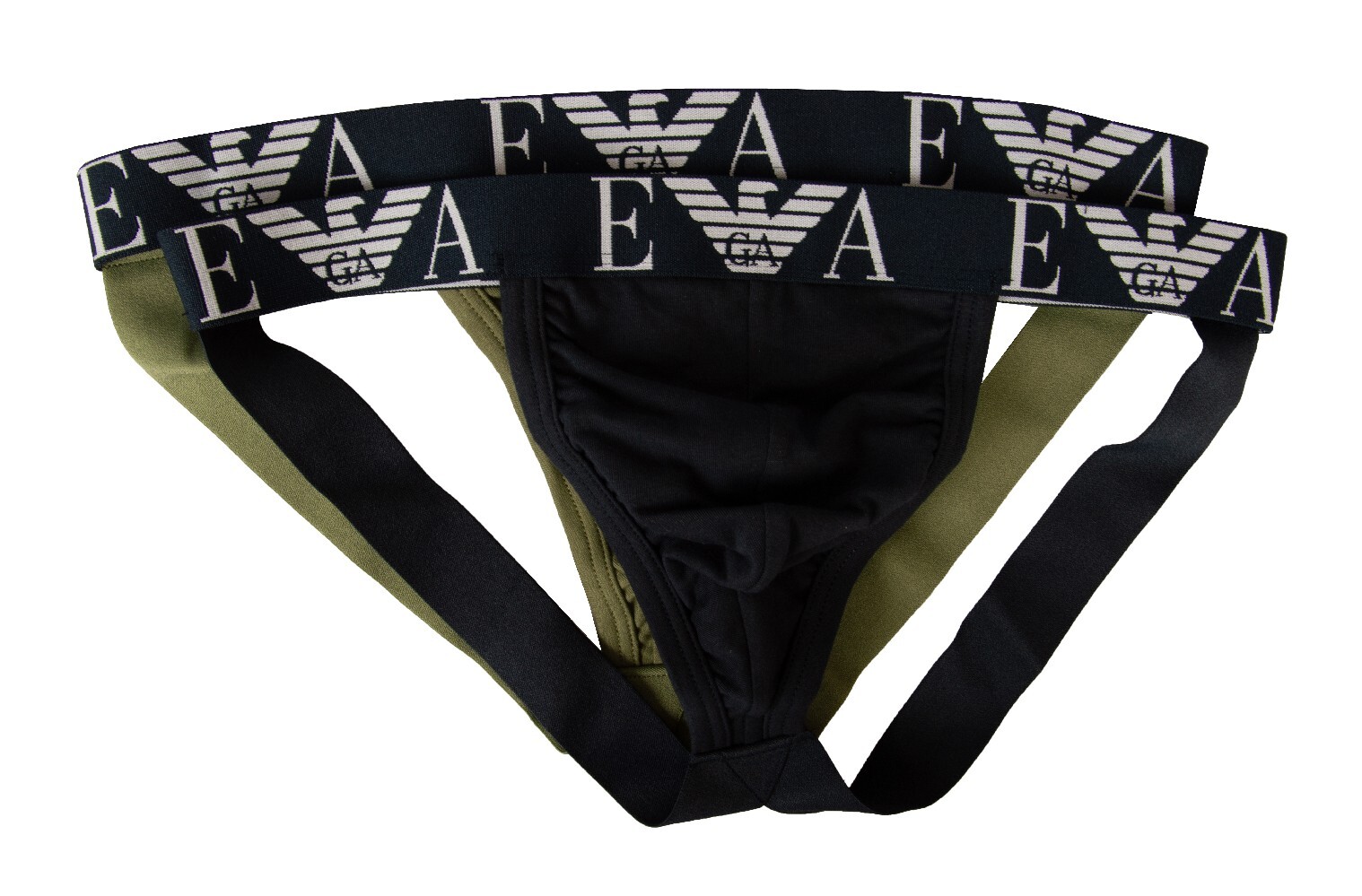 Бандажный ремень от EMPORIO ARMANI sospensorio confezione с 2-мя накладными карманами и эластичной вставкой