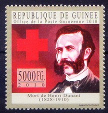 Guinea Rep. 2010 MNH, Nobel Peace winner, Dunant, Red Cross Founder, health 