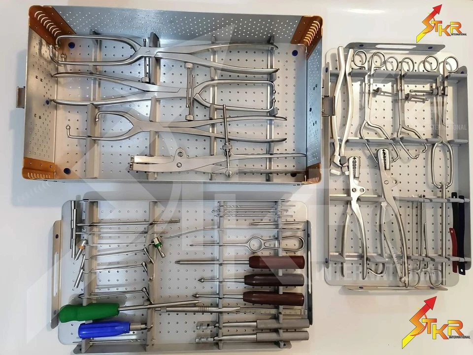 Caja de esterilización quirúrgica ortopédica placa ósea reconstrucción pélvica 33 piezas Foto 4 de 4