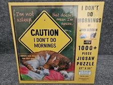 SunsOut 1000+ Piece Puzzle I DON'T DO MORNING by John Aldrich