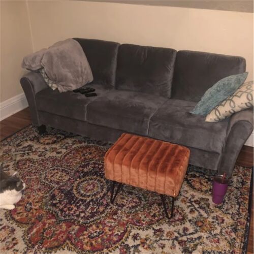 Super Soft Mink Faux Fur Ottoman Stylish Foot Rest & Vanity Bench Living Room - Picture 18 of 281