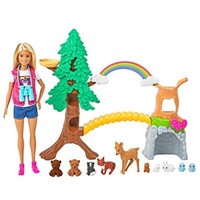 Barbie GTN60 - Waldtier-Forscherin Spielset Mit Blonder Barbie-Puppe Und 10 Tier
