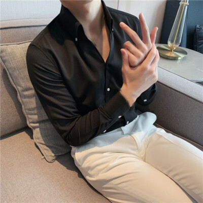 black holiday dress long sleeve Berylove Women Brown Velvet Holiday Dress A-Line Long Sleeve V-Neck Formal Dress, Black / US4 main image 0