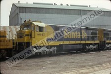 Original Slide Atchison Topeka & Santa Fe ATSF 8047 GE C30-7 Houston TEX 10-1978
