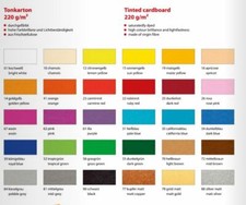 Fotokarton Tonkarton A4 - Farbwahl  -  220 g/m² Ursus  - 10 Blatt