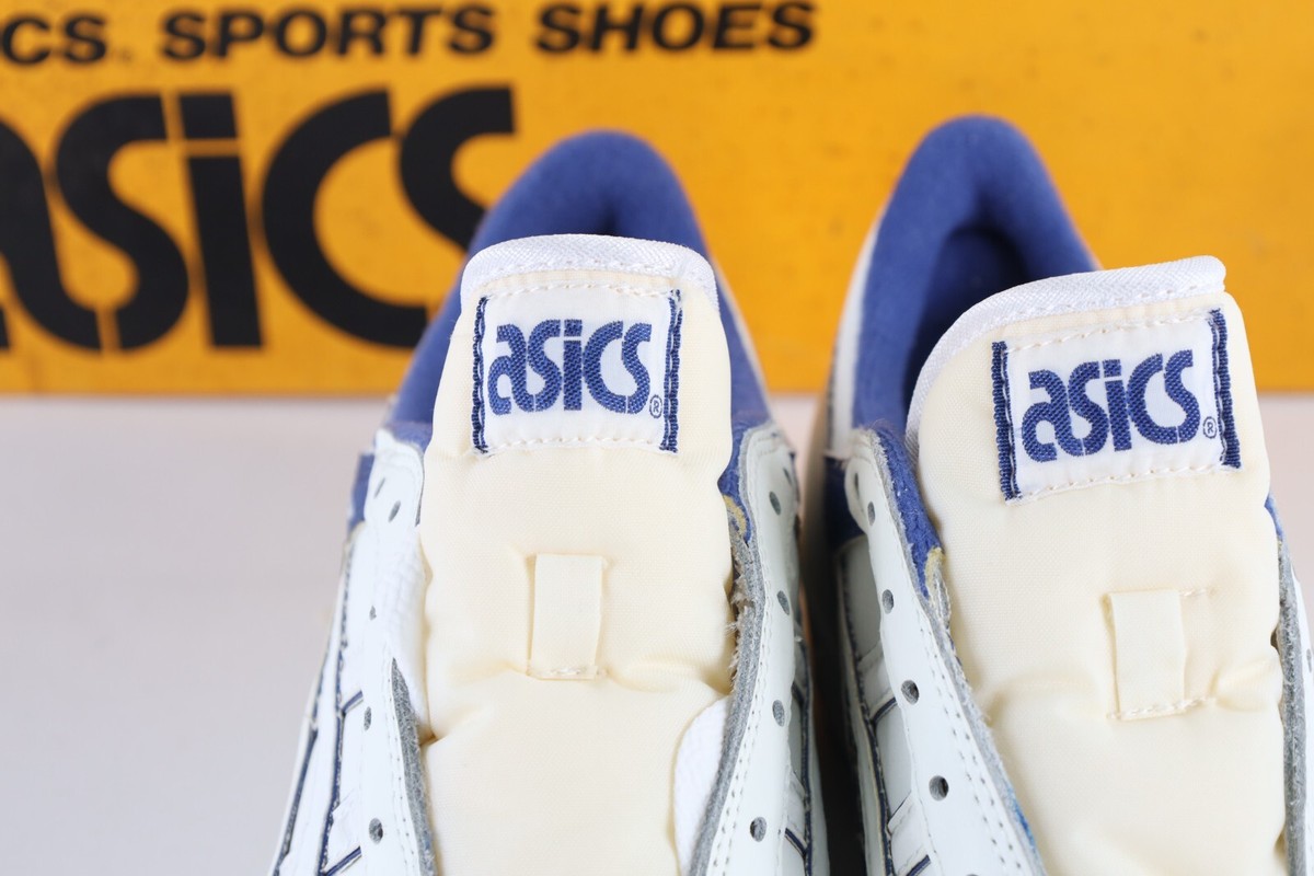 NOS Vintage 90s Asics Mens 6.5 Spell Out Outrage Lo Sneakers Shoes White Blue NOS Vintage 90s Asics Mens 6.5 Spell Out Outrage Lo Sneakers  main image 2