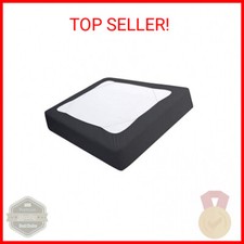 Box Spring Cover Queen Size, Elastic Fabric Wrap Around 4 Sides Bed Skirt, Sleek