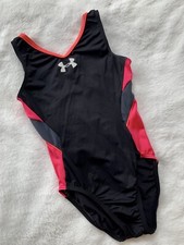 Under Armour GK ELITE gymnastics Leotard PINK Black GRAY Sporty USA UA Size: CL