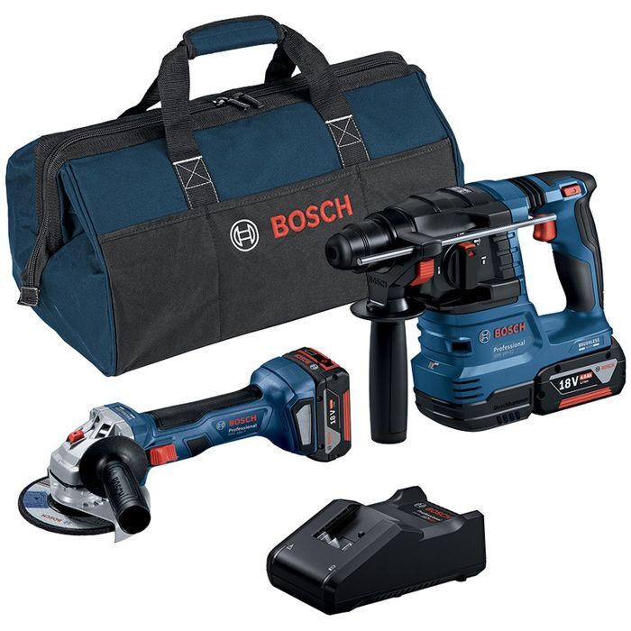 Kit Trapano A Percussione E Smerigliatrice - Bosch - 0615a50037