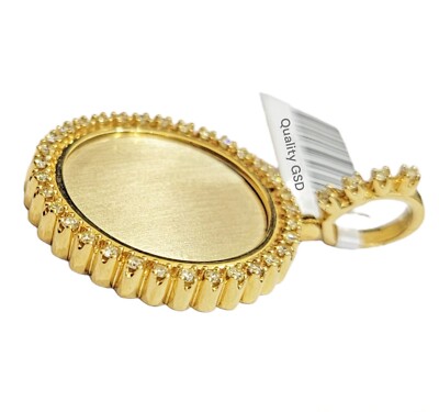 Memory picture pendant Real 10k Yellow Gold Natural 1/2 CT