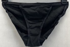 Vintage 00 s Victoria Secret Classic Black String Bikini Panties Sz M New W/ Tag