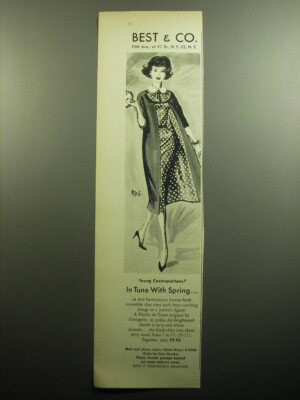 1958 Best & Co. Phyllis de Trano Dress by Georgette Advertisement