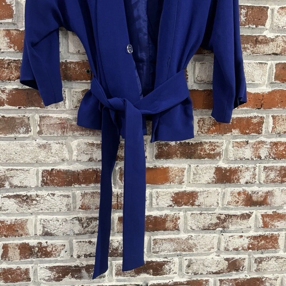 Chaqueta Trina Turk Osaka Kimono Cobalto Brillante Diseñador Blazer 10 Glam Moderno EE. UU. Foto 3 de 4