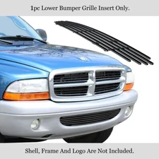 Fits 1997-2004 Dodge Dakota/98-03 Durango Bumper Stainless Black Billet Grille