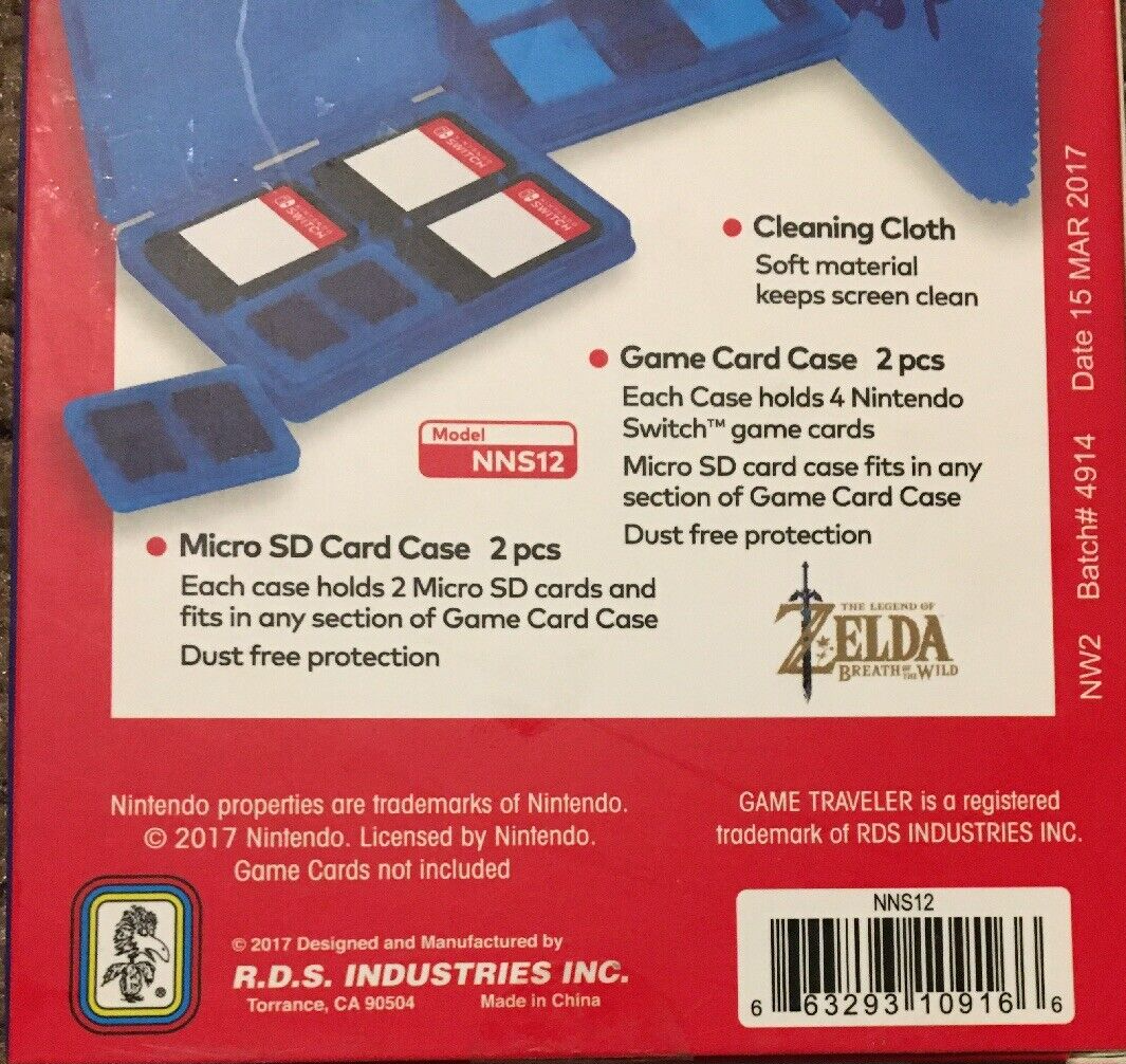 RDS Industries Game Traveler Protection Pack for Nintendo Switch