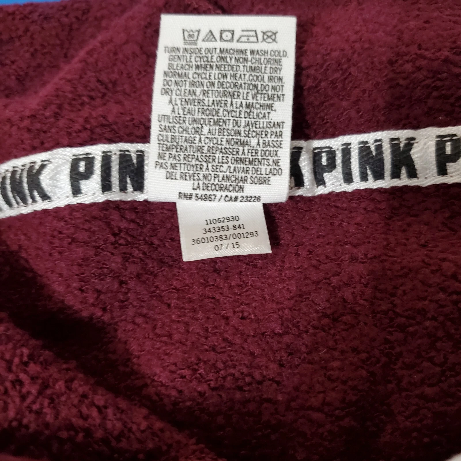 UNDERCOVER Felpa con cappuccio maglione Victoria Secret rosa perfetto preparazione cane prugna comoda