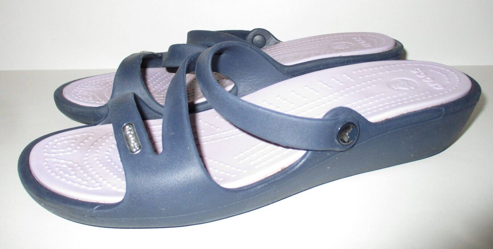 Crocs Patricia Wedge Slides Sandals Women's 9 Black Gem