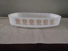 Vintage Federal Glass Rectangular Casserole Dish Harvest Sunflower