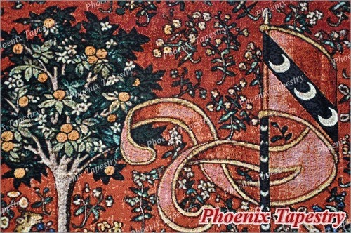 (LARGE) TASTE The Lady & Unicorn Medieval Tapestry Wall Hanging Jacquard Weave - Picture 7 of 10