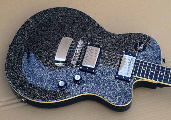 Electric Guitar Hagstrom D2H / Deluxe 2H Black Sparkle with Electric Guitar Hagstrom D2H / Deluxe 2H Black Sparkle with