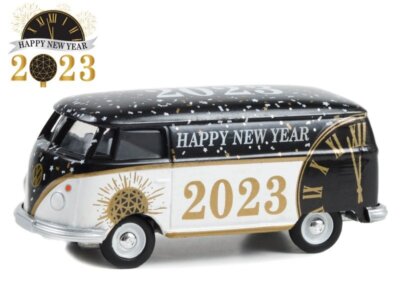 VW Volkswagen T1 Bus Type 2 - Happy New Year - 2023 -  - Greenlight 1:64