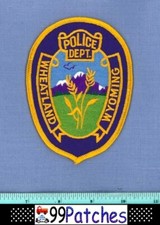WHEATLAND WYOMING Police Shoulder Patch WHEAT VOLCANO MOUNTAIN 8C