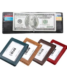 Slim Mens Wallet with Money Clip Leather RFID Blocking Bifold Credit Card Holder