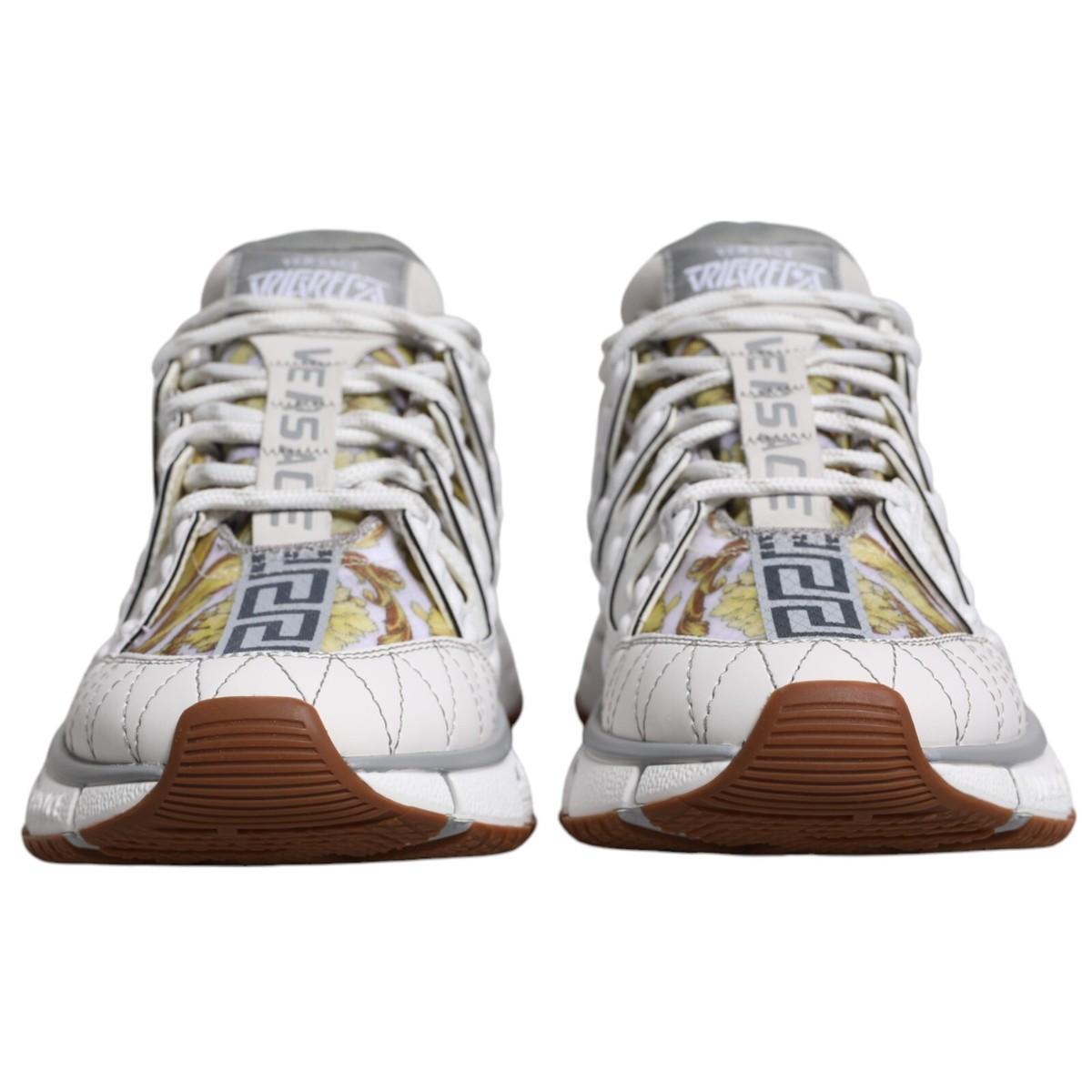 【送料&関税込】Versace White trigreca Sneakers Trigreca Sneakers White | VERSACE US