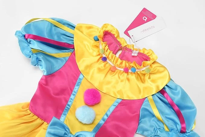 Toddler Clown Costume dress kid girl circus funny school party parade pretty - Image 4 of 4