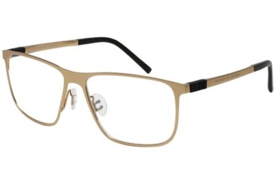 New Porsche Design Eyeglasses Optical Frame P8275 B Gold w/ Case Retail $400+