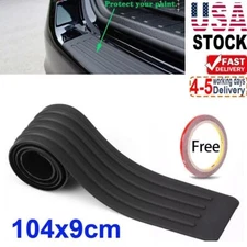 Rubber Car Rear Bumper Protector Trim Strip Trunk Sill Guard Scratch Pad Cover