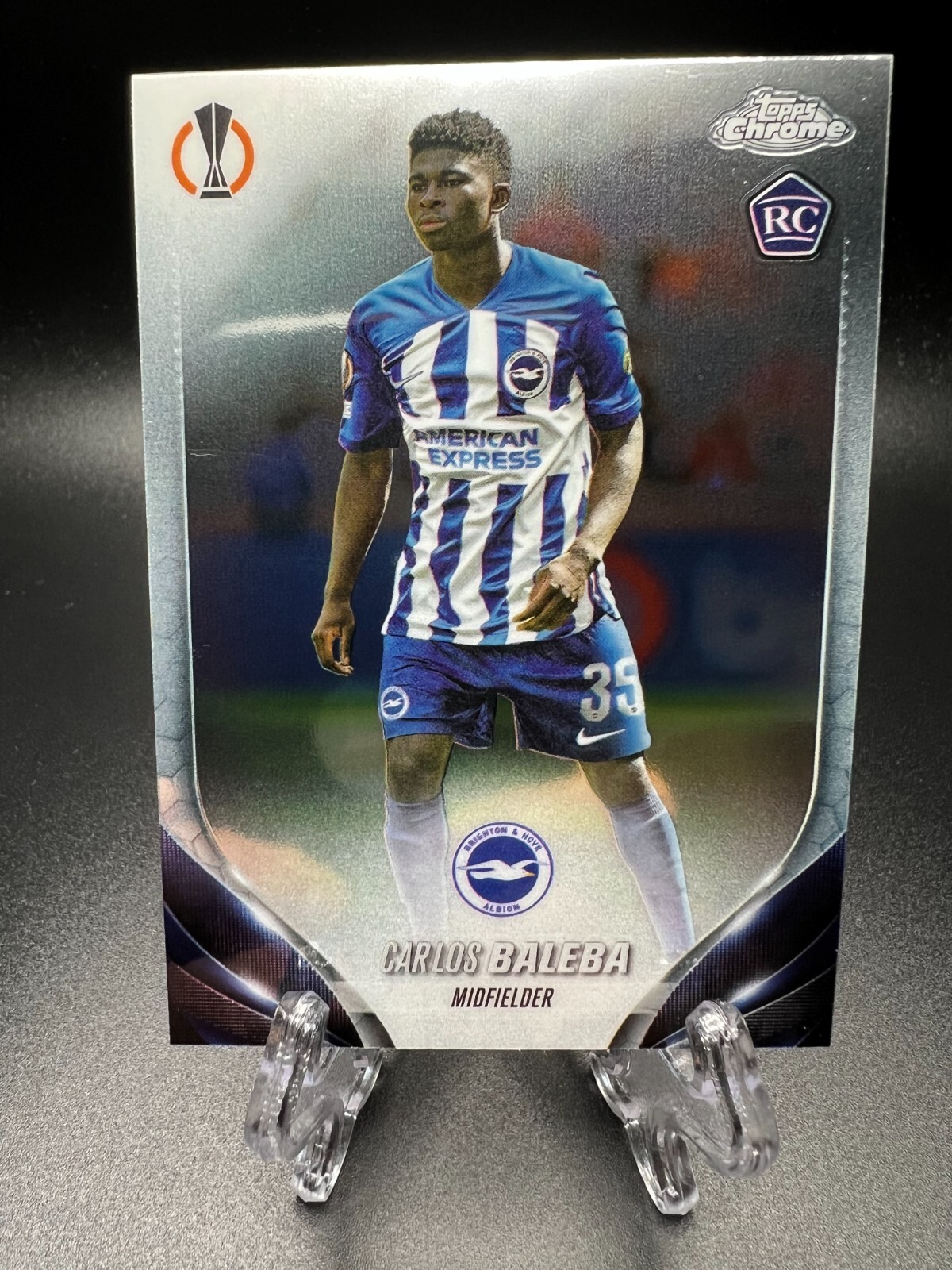 2023-24 Topps Chrome UEFA Club Competitions - #113 Carlos Baleba (RC)