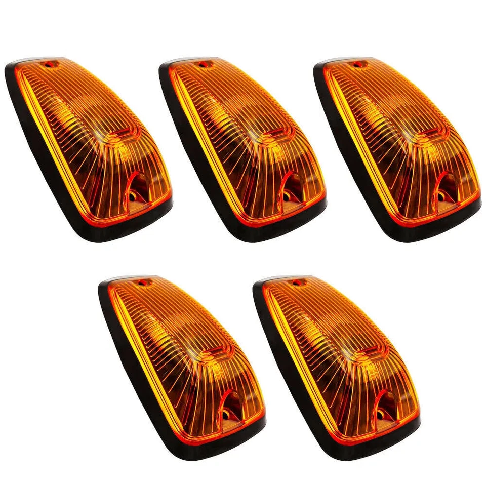 LED Cab Roof Parking Marker Clearance Lights 5 Piece For Chevy GMC Pickup Truck - Изображение 4 из 4