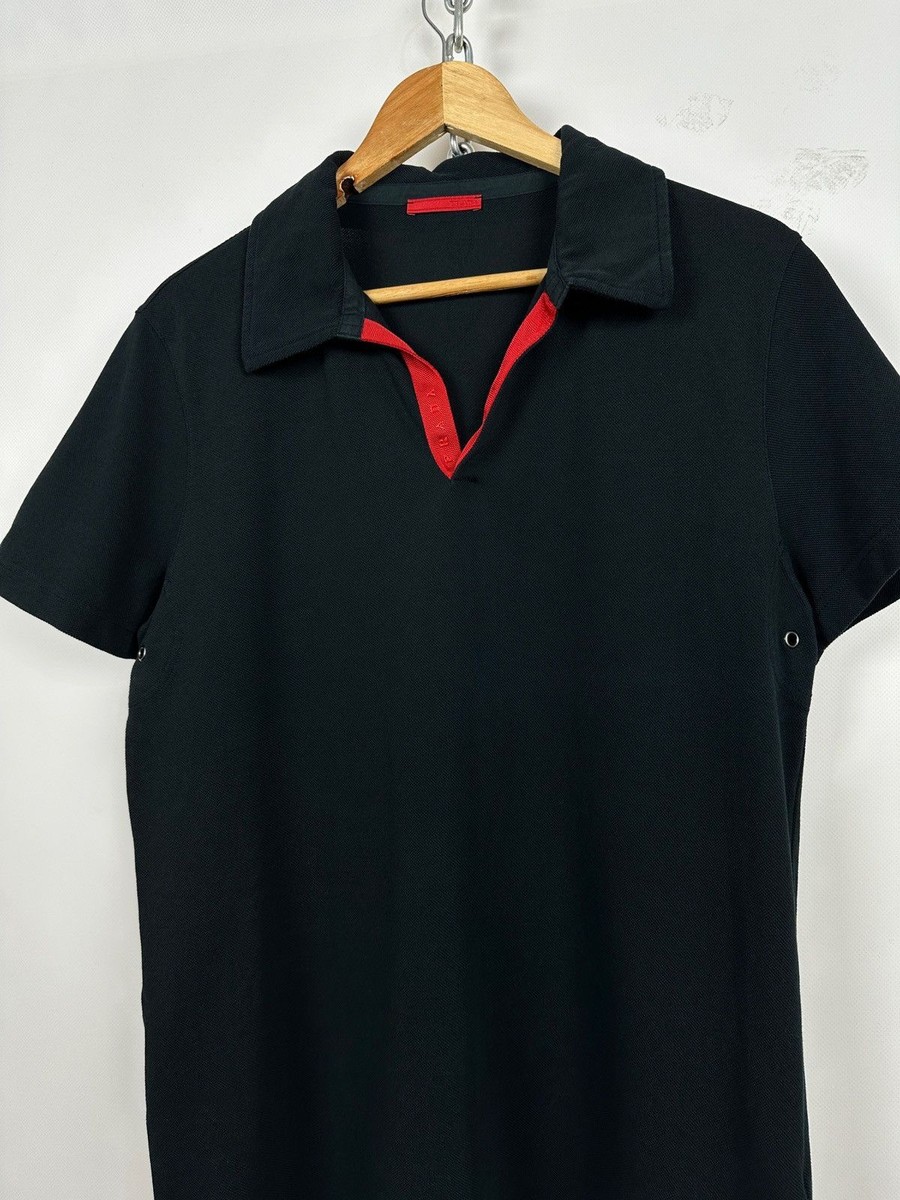 Men s Vintage Prada Sport Black Polo T-Shirt Size M | eBay