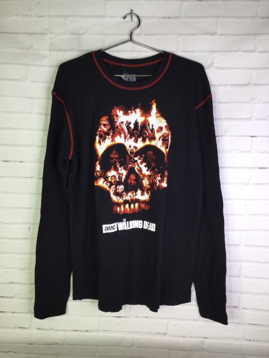 The Walking Dead Zombies Logo Thermal Knit Long Sleeve Shirt