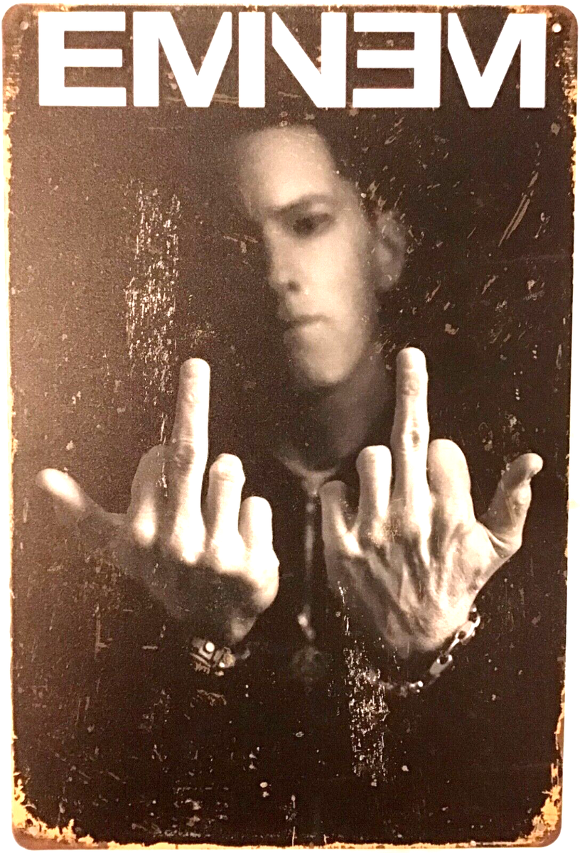 TIN SIGN new 8x12 Eminem rap music rapper M&M rhyme singer